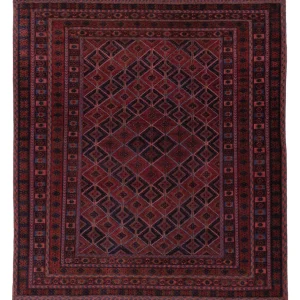 Kelimteppe - Orientalsk - 182 x 155 cm - mørk rød