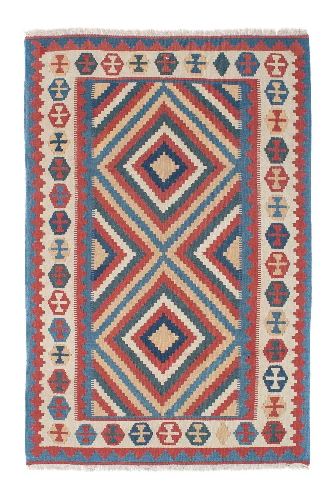 Kelimteppe - Orientalsk - 183 x 124 cm - blå