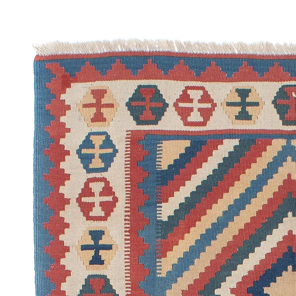 Kelimteppe - Orientalsk - 183 x 124 cm - blå