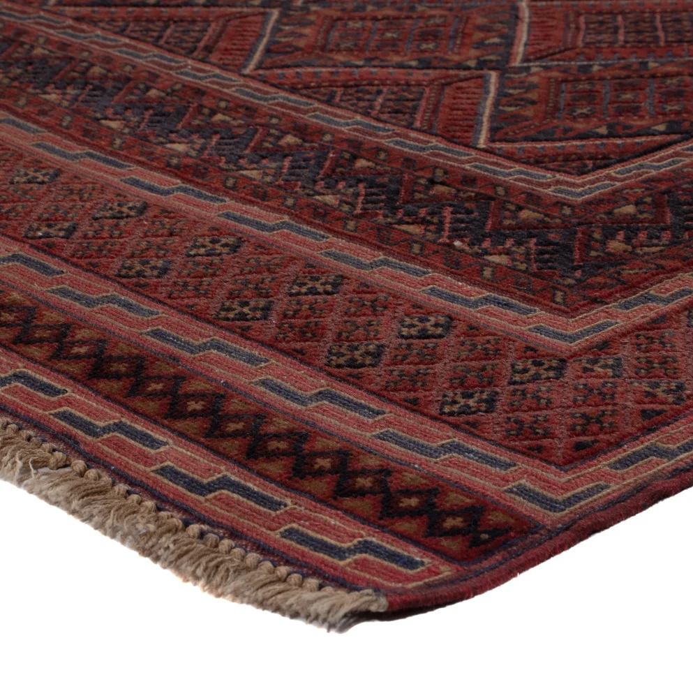 Kelimteppe - Orientalsk - 183 x 141 cm - mørk rød