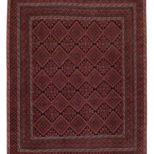 Kelimteppe - Orientalsk - 184 x 142 cm - mørk rød