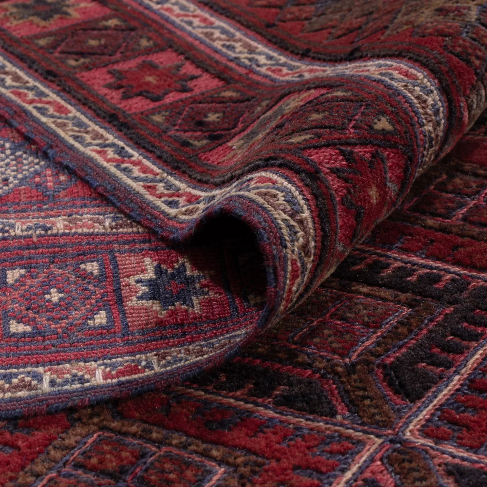 Kelimteppe - Orientalsk - 184 x 155 cm - mørk rød