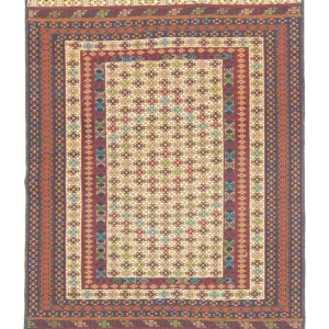 Kelimteppe - Orientalsk - 186 x 126 cm - beige