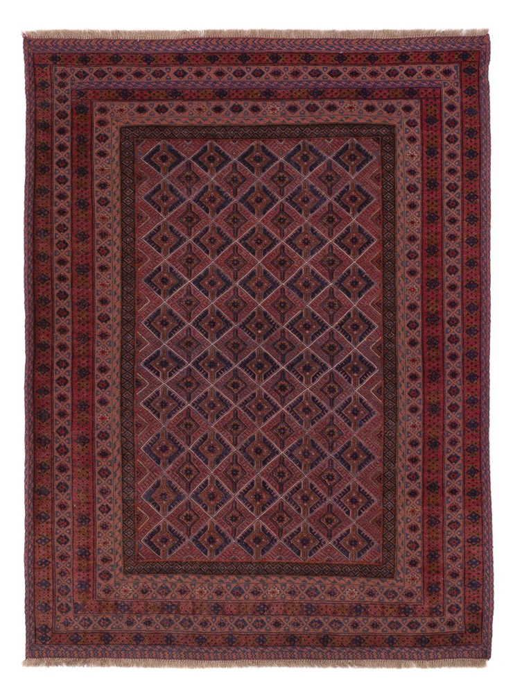Kelimteppe - Orientalsk - 186 x 141 cm - mørk rød