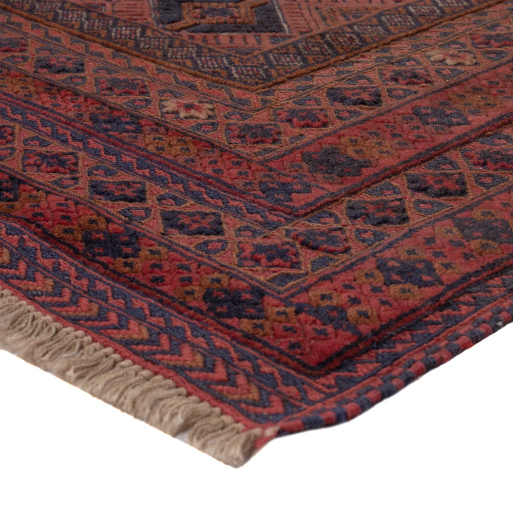Kelimteppe - Orientalsk - 186 x 141 cm - mørk rød