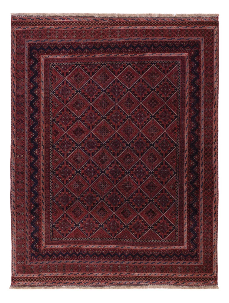 Kelimteppe - Orientalsk - 186 x 143 cm - mørk rød