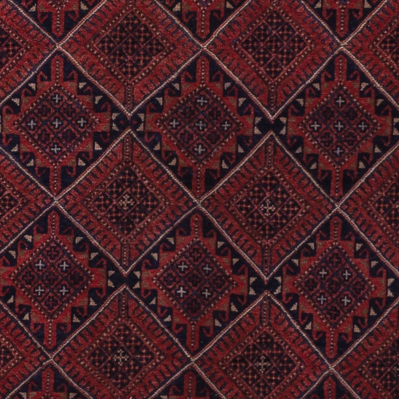 Kelimteppe - Orientalsk - 186 x 143 cm - mørk rød