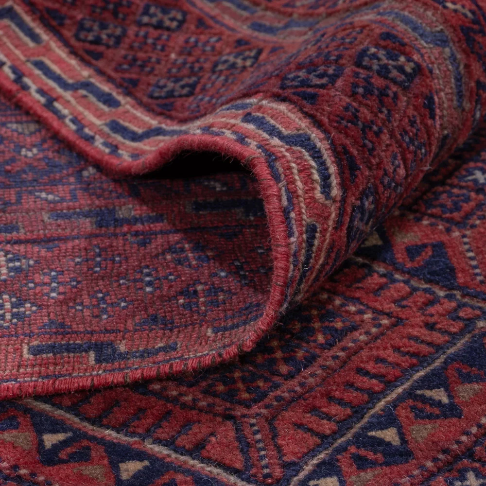 Kelimteppe - Orientalsk - 186 x 143 cm - mørk rød