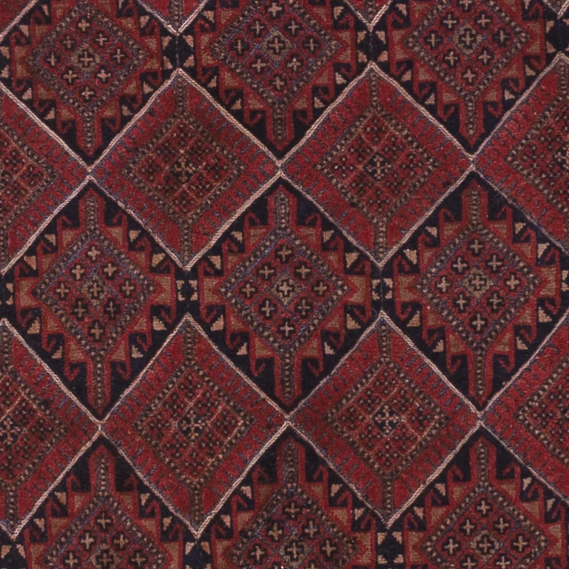 Kelimteppe - Orientalsk - 186 x 144 cm - mørk rød