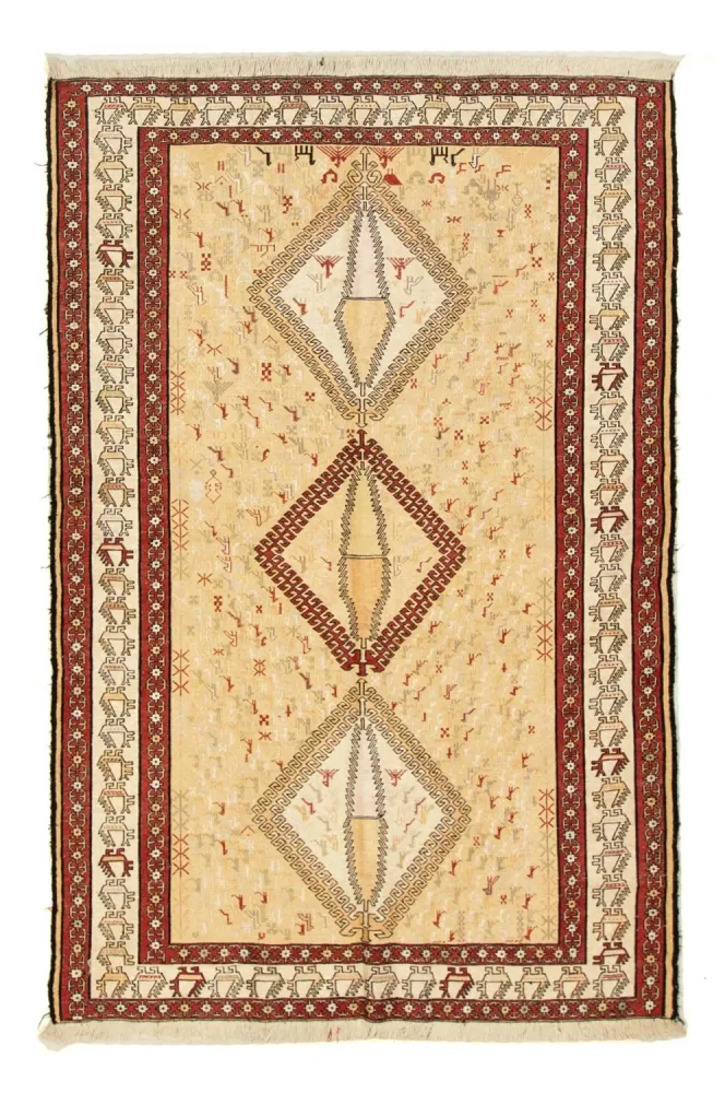 Kelimteppe - Orientalsk - 187 x 126 cm - beige