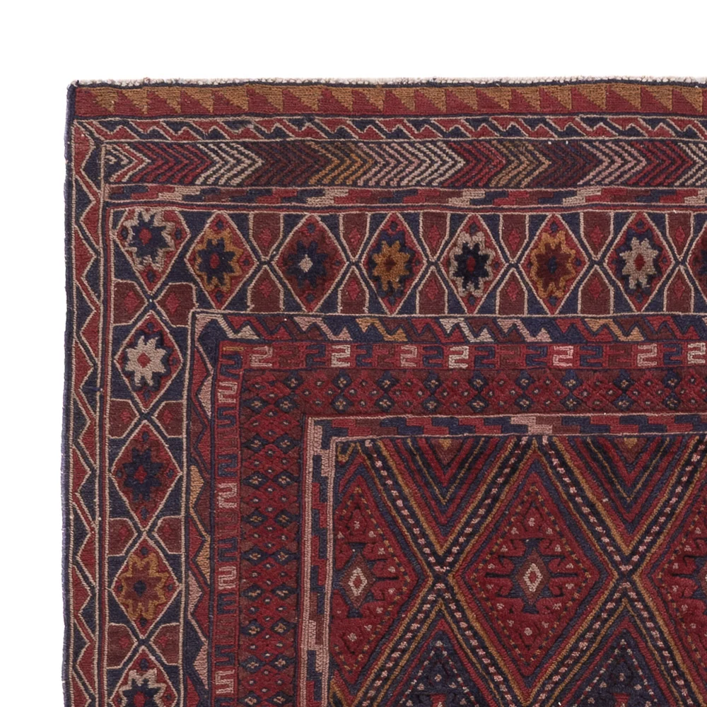 Kelimteppe - Orientalsk - 187 x 145 cm - mørk rød
