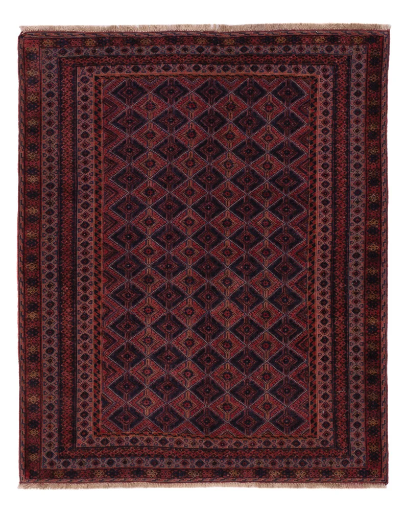 Kelimteppe - Orientalsk - 187 x 150 cm - mørk rød