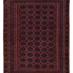 Kelimteppe - Orientalsk - 187 x 150 cm - mørk rød