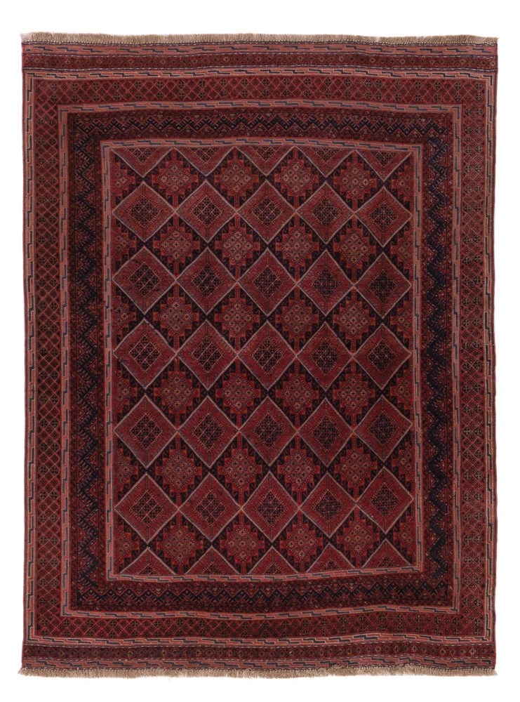 Kelimteppe - Orientalsk - 188 x 137 cm - mørk rød