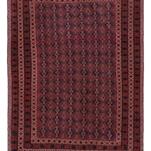 Kelimteppe - Orientalsk - 190 x 140 cm - mørk rød