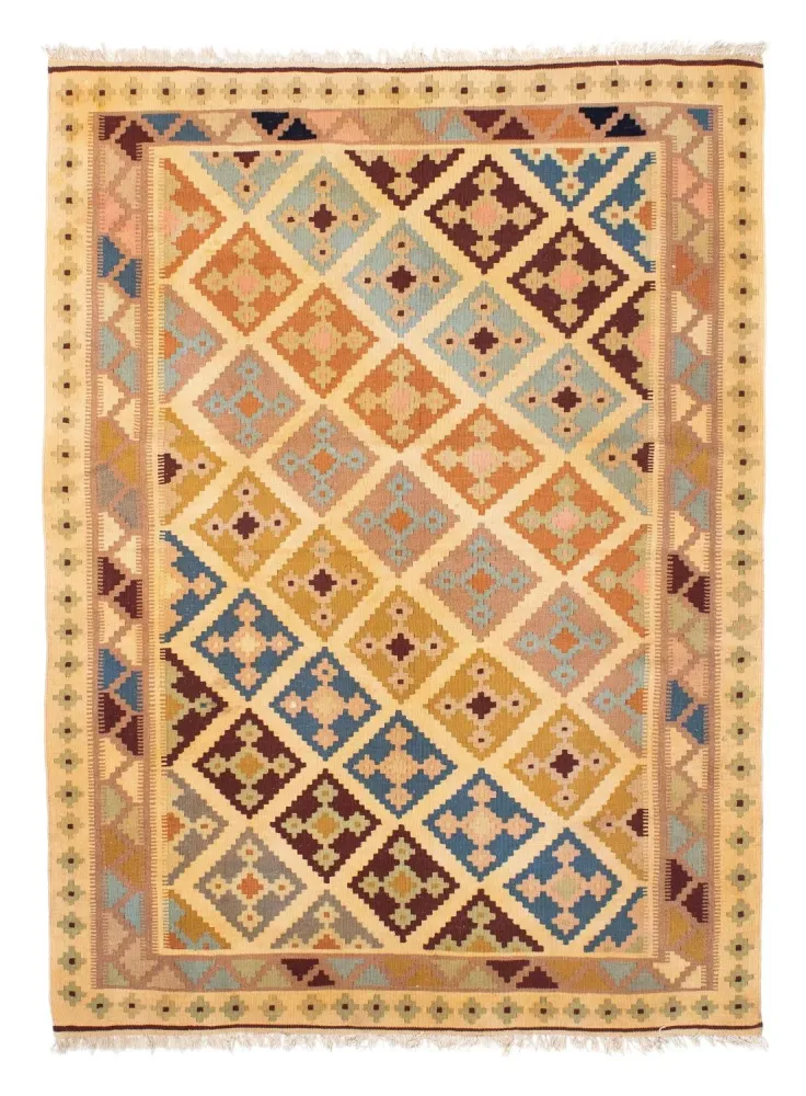 Kelimteppe - Orientalsk - 190 x 142 cm - lysebrun