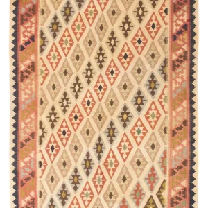Kelimteppe - Orientalsk - 190 x 144 cm - beige