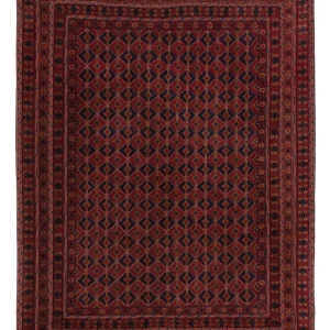 Kelimteppe - Orientalsk - 190 x 148 cm - mørk rød
