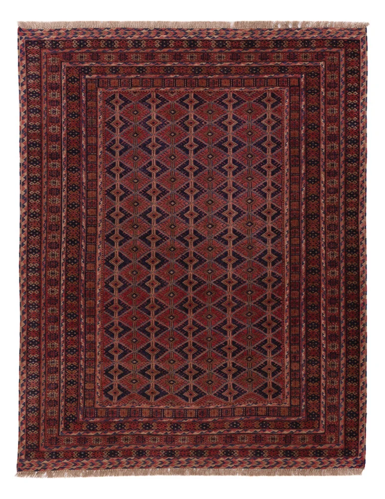 Kelimteppe - Orientalsk - 190 x 152 cm - mørk rød
