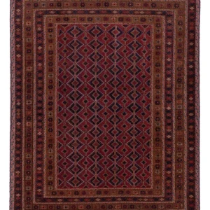 Kelimteppe - Orientalsk - 190 x 153 cm - mørk rød