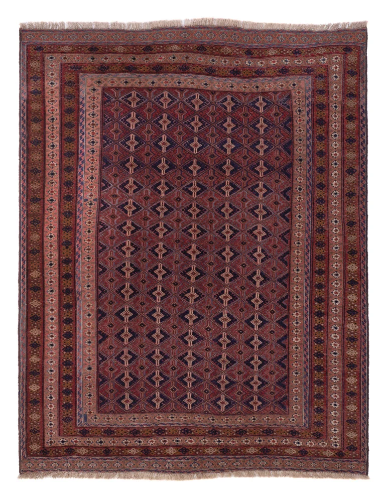 Kelimteppe - Orientalsk - 191 x 146 cm - mørk rød