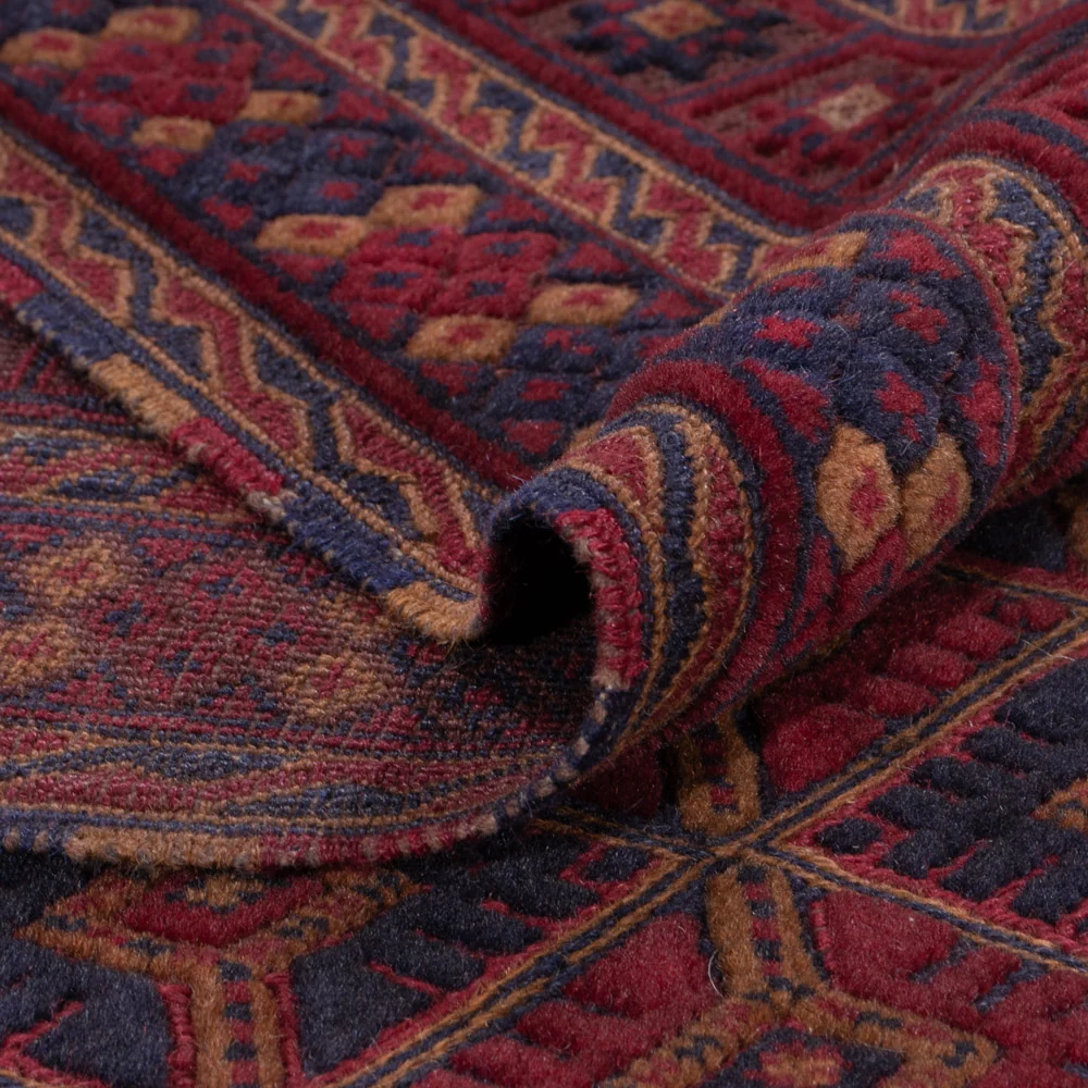 Kelimteppe - Orientalsk - 191 x 150 cm - mørk rød