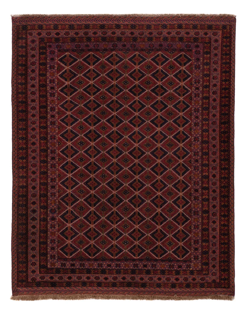 Kelimteppe - Orientalsk - 191 x 155 cm - mørk rød