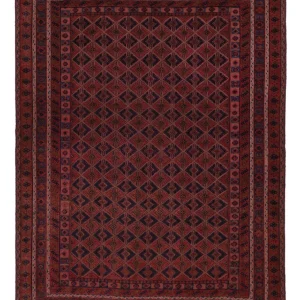 Kelimteppe - Orientalsk - 192 x 143 cm - mørk rød
