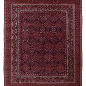 Kelimteppe - Orientalsk - 192 x 148 cm - mørk rød