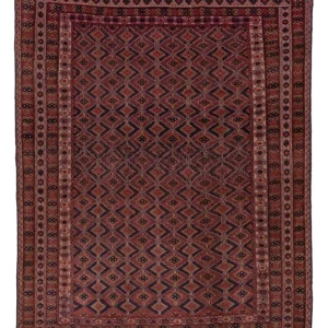 Kelimteppe - Orientalsk - 192 x 150 cm - mørk rød
