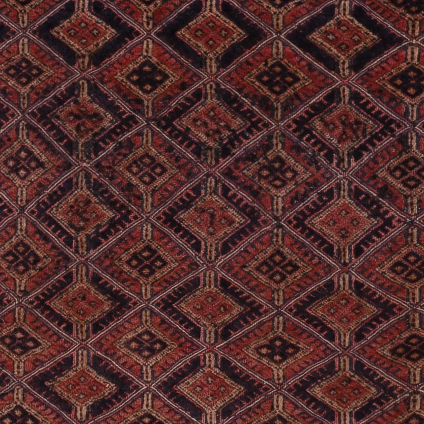 Kelimteppe - Orientalsk - 192 x 150 cm - mørk rød