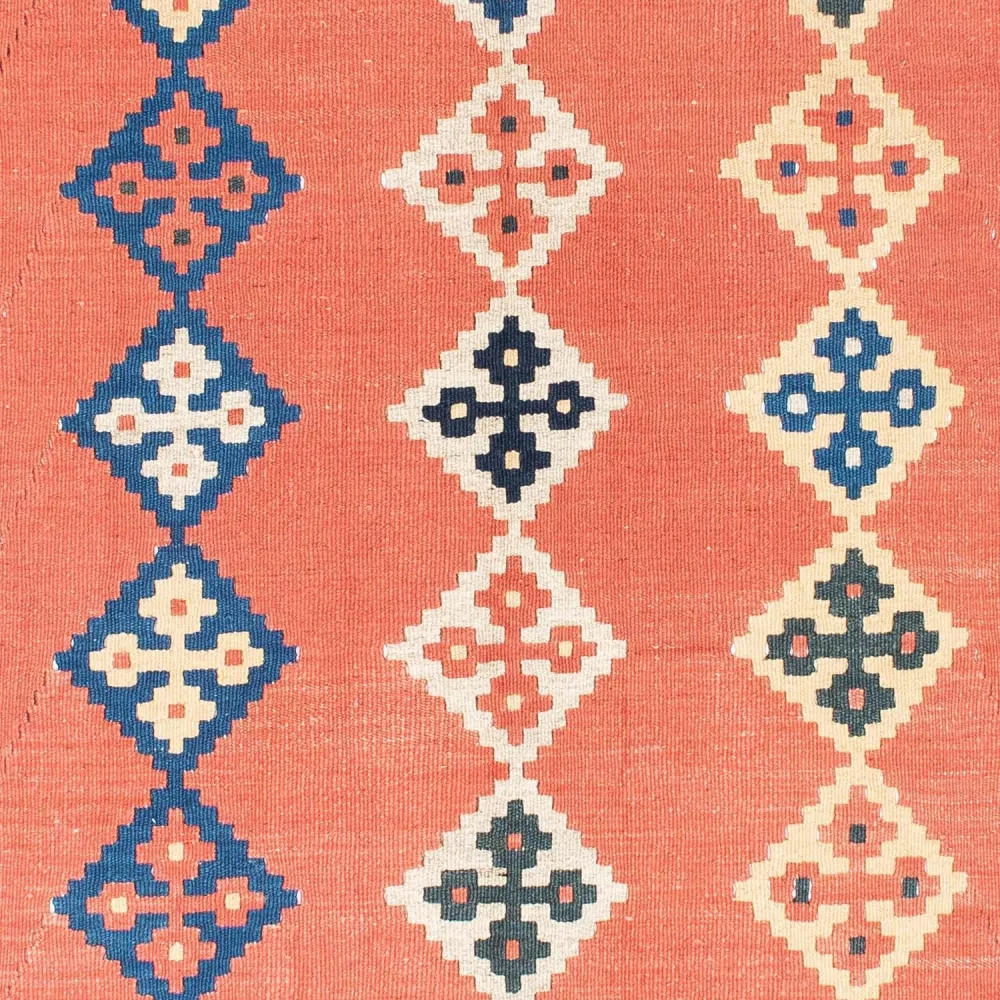 Kelimteppe - Orientalsk - 193 x 135 cm - oransje