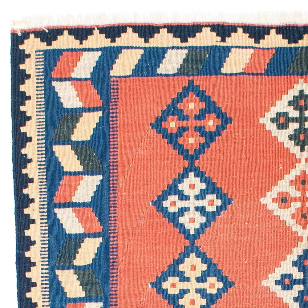 Kelimteppe - Orientalsk - 193 x 135 cm - oransje