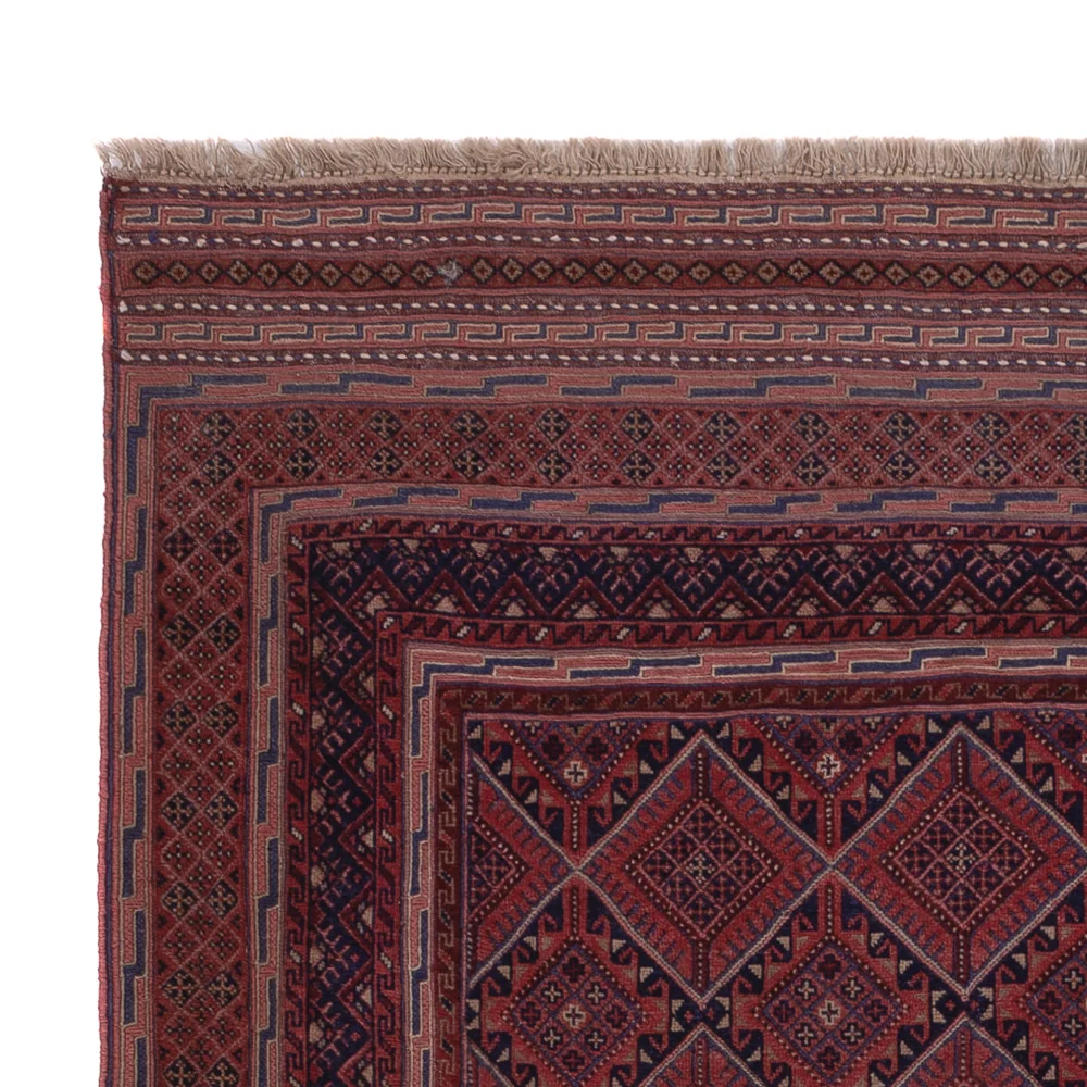 Kelimteppe - Orientalsk - 193 x 140 cm - mørk rød