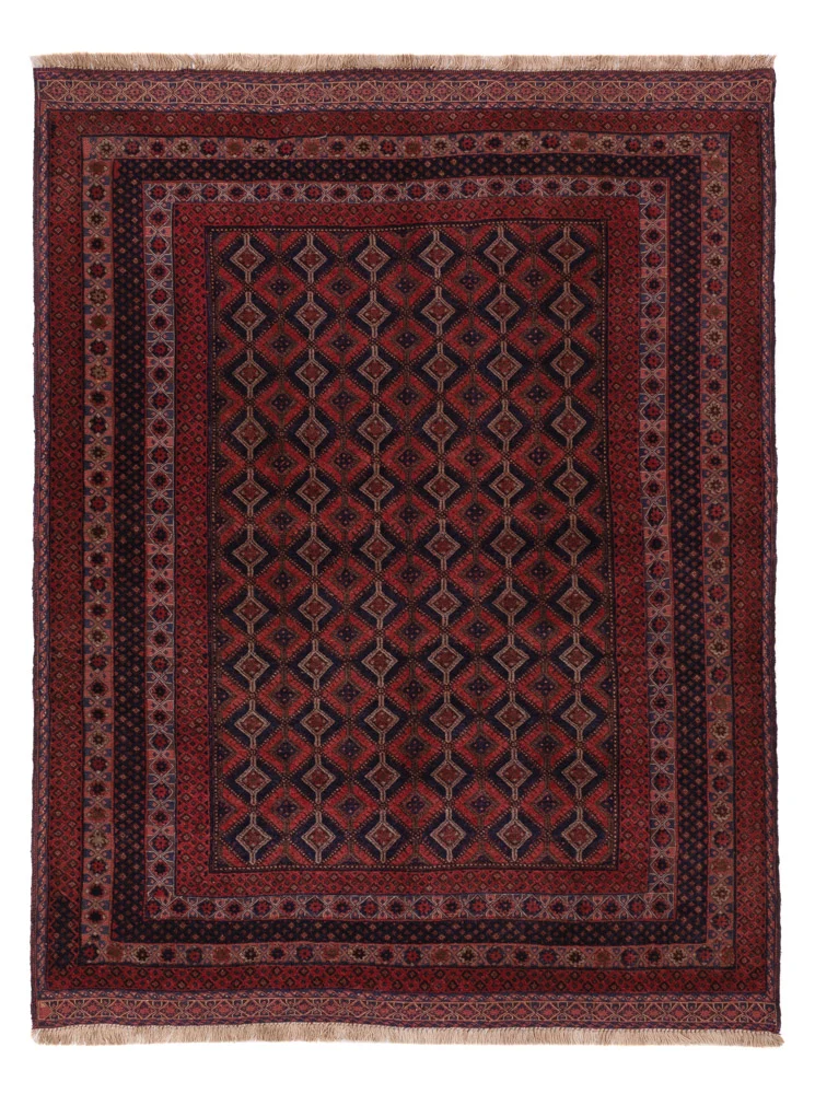 Kelimteppe - Orientalsk - 193 x 145 cm - mørk rød