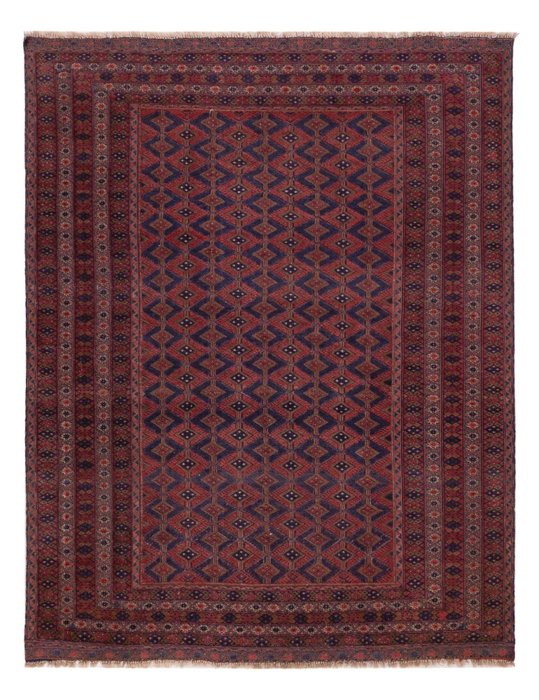 Kelimteppe - Orientalsk - 193 x 146 cm - mørk rød