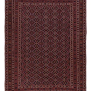 Kelimteppe - Orientalsk - 193 x 146 cm - mørk rød