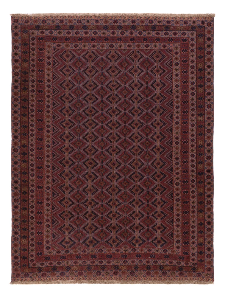 Kelimteppe - Orientalsk - 193 x 146 cm - mørk rød