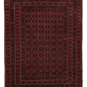 Kelimteppe - Orientalsk - 193 x 148 cm - mørk rød