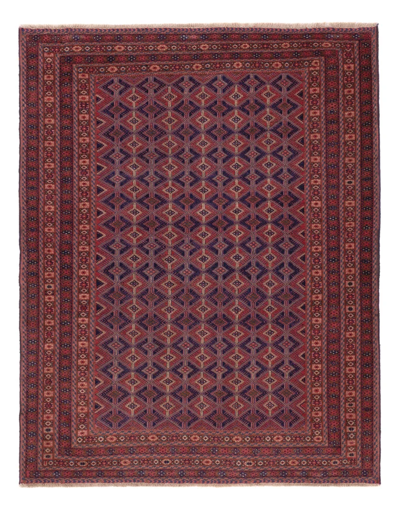 Kelimteppe - Orientalsk - 193 x 149 cm - mørk rød