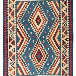 Kelimteppe - Orientalsk - 193 x 152 cm - blå