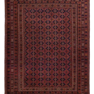 Kelimteppe - Orientalsk - 193 x 152 cm - mørk rød