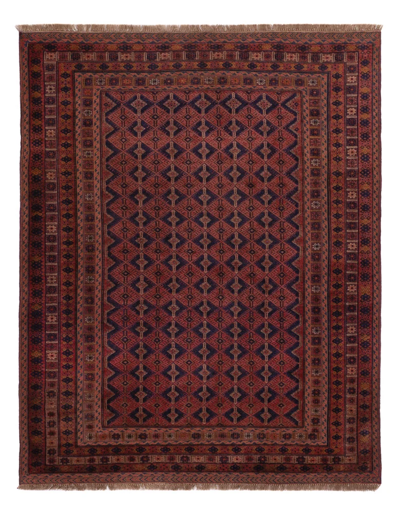 Kelimteppe - Orientalsk - 193 x 152 cm - mørk rød