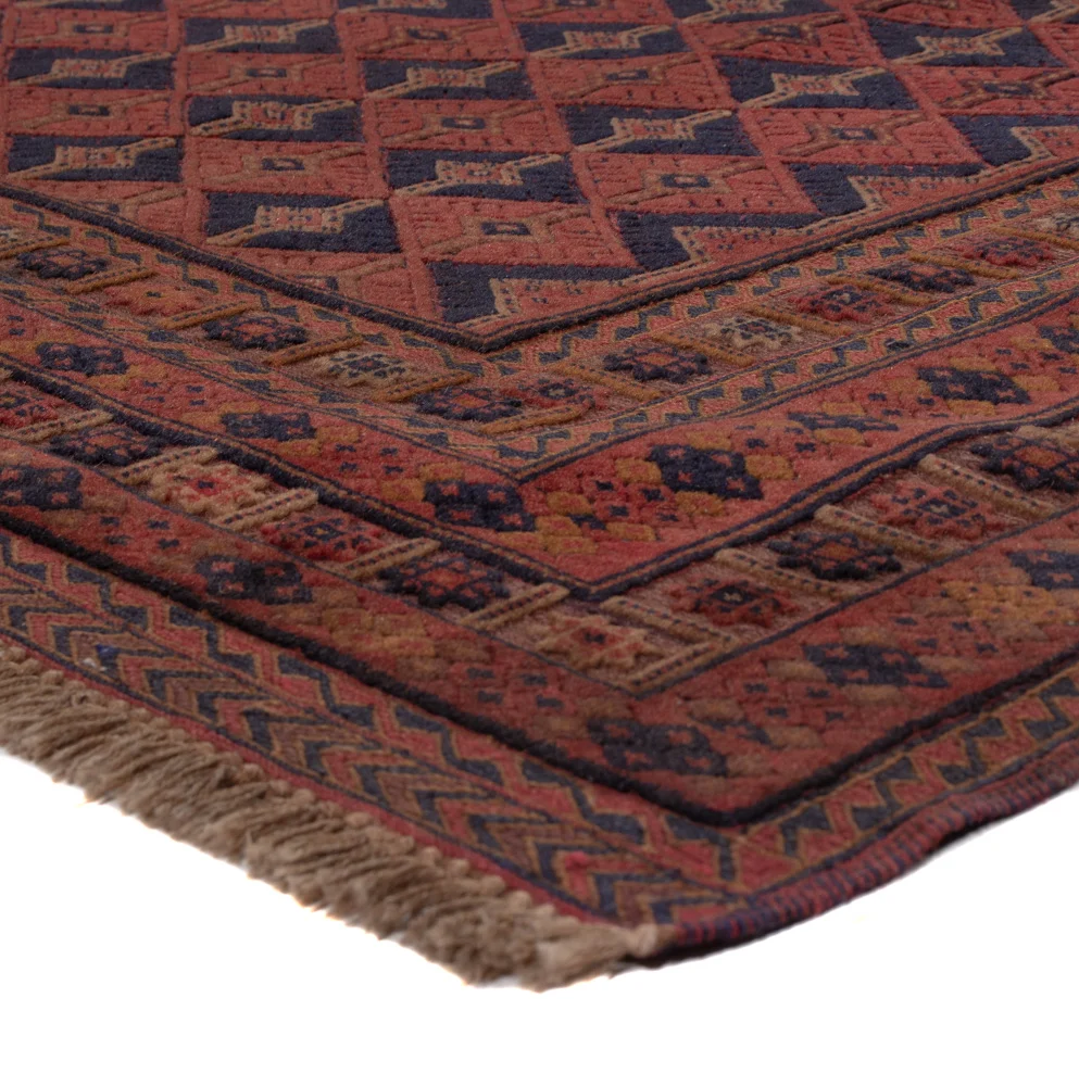Kelimteppe - Orientalsk - 193 x 152 cm - mørk rød