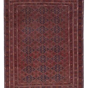 Kelimteppe - Orientalsk - 193 x 154 cm - mørk rød