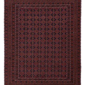 Kelimteppe - Orientalsk - 193 x 155 cm - mørk rød