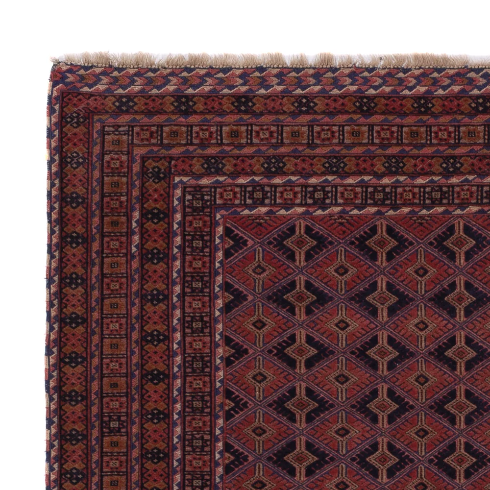Kelimteppe - Orientalsk - 193 x 155 cm - mørk rød