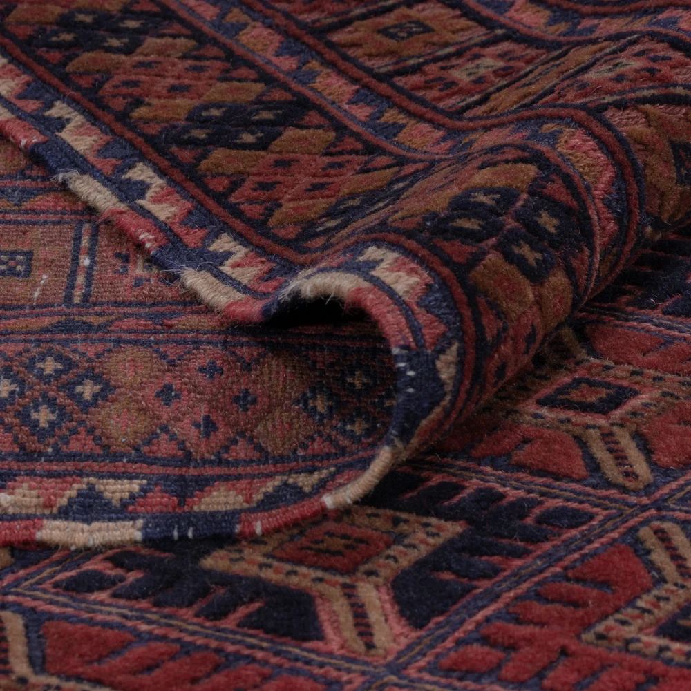 Kelimteppe - Orientalsk - 193 x 155 cm - mørk rød