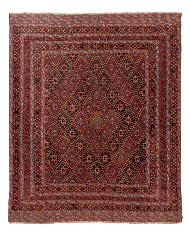 Kelimteppe - Orientalsk - 193 x 156 cm - flerfarget