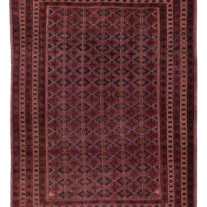 Kelimteppe - Orientalsk - 194 x 148 cm - mørk rød